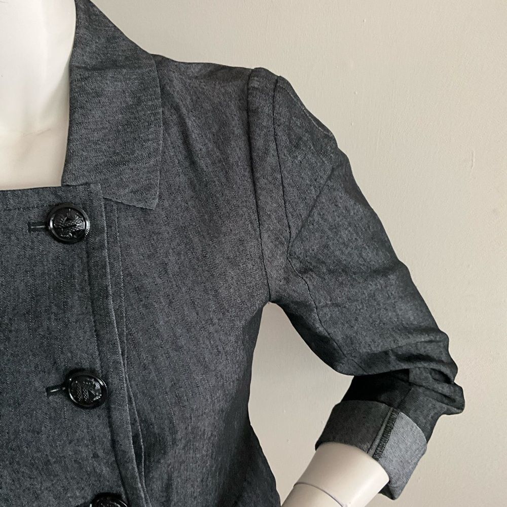 Sandro Sportswear Peplum Double Breasted Jacket Black M - Picture 5 of 11